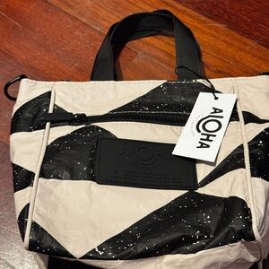 ALOHA Collection Black and White Tote Bag